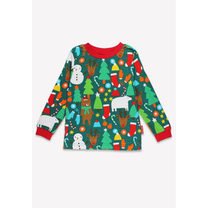 Christmas Bear Print Pyjamas-Toby Tiger-Modern Rascals