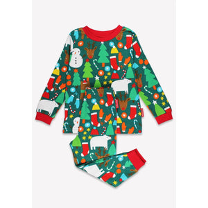 Christmas Bear Print Pyjamas-Toby Tiger-Modern Rascals