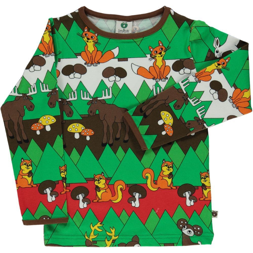 Christmas Landscape Long Sleeve Shirt - Apple Red - 1 Left Size 3-4 years-Smafolk-Modern Rascals