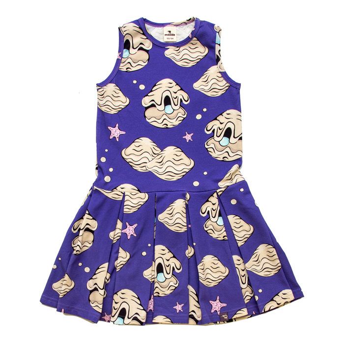 Clams Sleeveless Summer Dress - 1 Left Size 2-4 years-Mullido-Modern Rascals