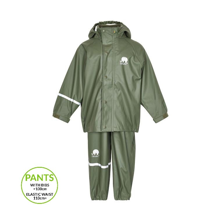 Classic Rain Suit Set - Olive Green - 1 Left Size 6-9 Months-CeLaVi-Modern Rascals