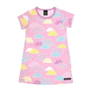 Cloud Short Sleeve Dress - Raspberry - 1 Left Size 10-12 years-Villervalla-Modern Rascals
