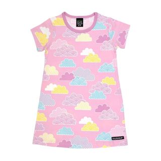 Cloud Short Sleeve Dress - Raspberry-Villervalla-Modern Rascals