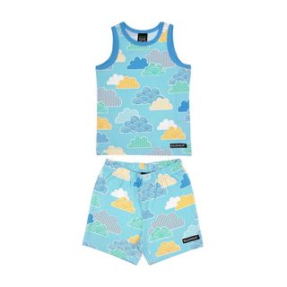 Cloud Tank Top & Shorts Set - Pool - 2 Left Size 6-8 & 8-10 years-Villervalla-Modern Rascals