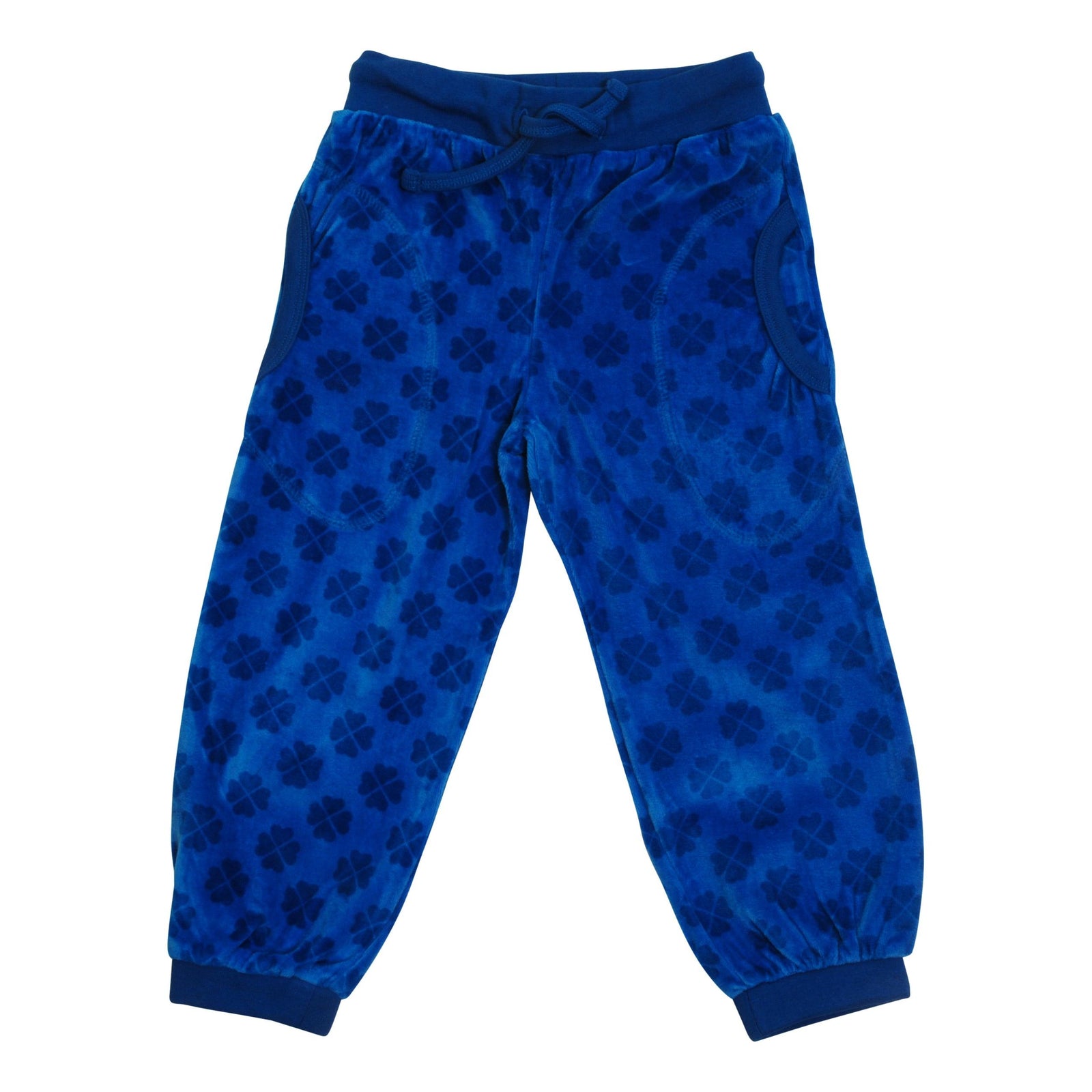 Clover - Blue Velour Pants - 1 Left Size 10-11 years-Duns Sweden-Modern Rascals