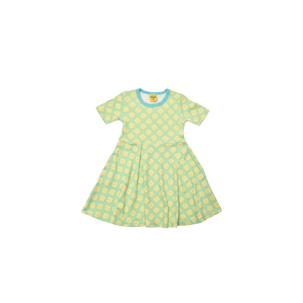 Clover - Green Ash Short Sleeve Skater Dress-Duns Sweden-Modern Rascals