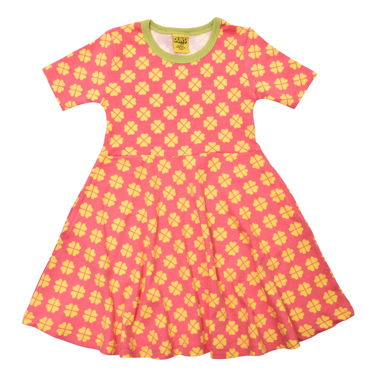 Clover - Hot Pink Short Sleeve Skater Dress-Duns Sweden-Modern Rascals