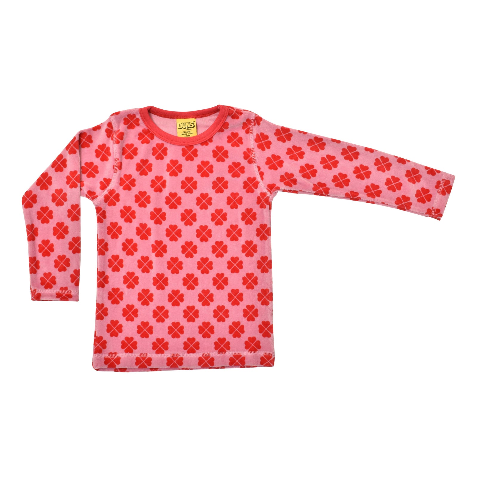 Clover - Pink Velour Long Sleeve Shirt - 2 Left Size 10-12 & 12-14 years-Duns Sweden-Modern Rascals