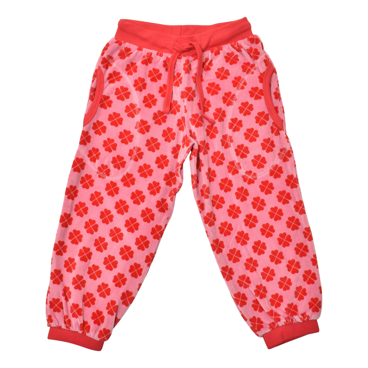 Clover - Pink Velour Pants - 1 Left Size 5-6 years-Duns Sweden-Modern Rascals