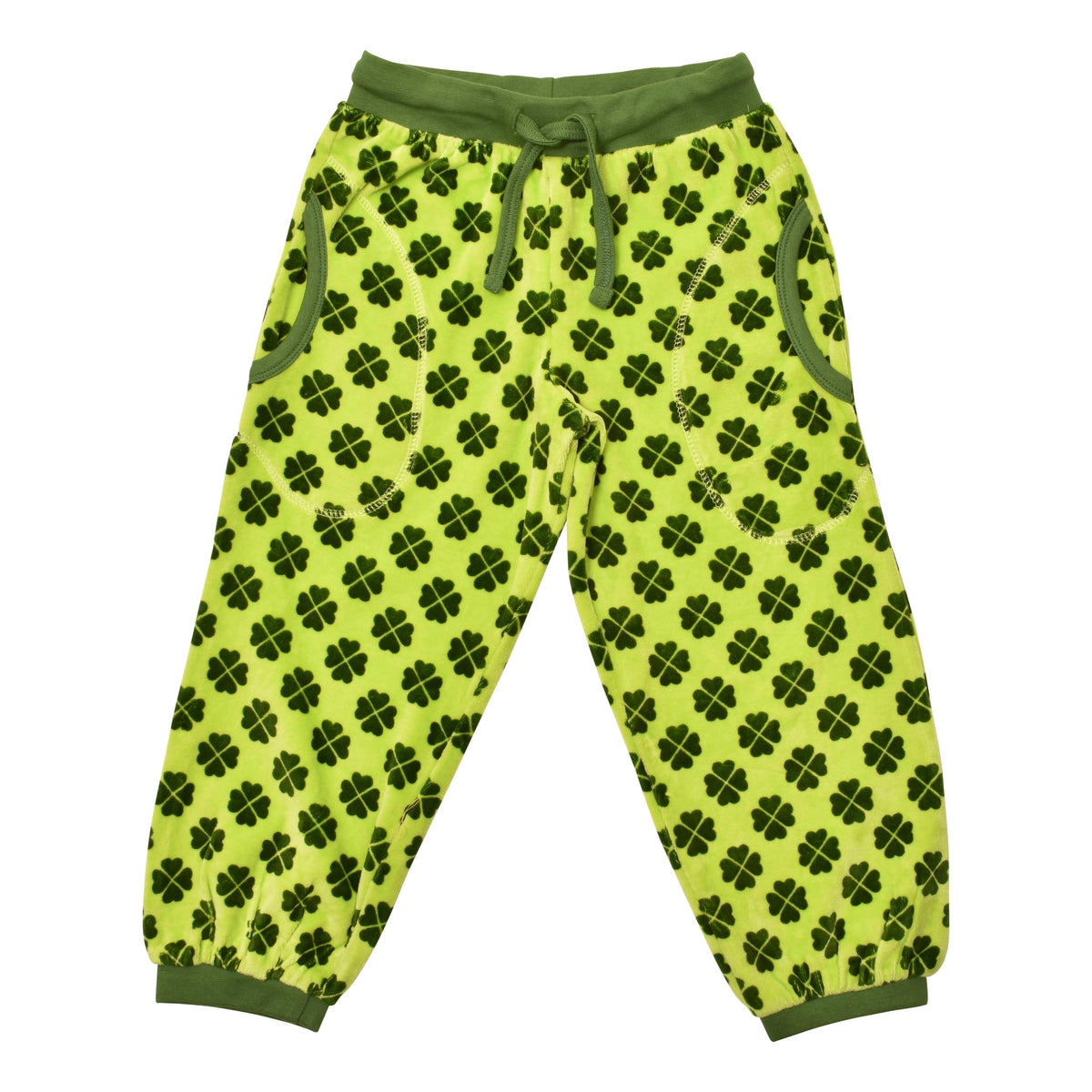Clover - Tender Shoots Green Velour Pants-Duns Sweden-Modern Rascals