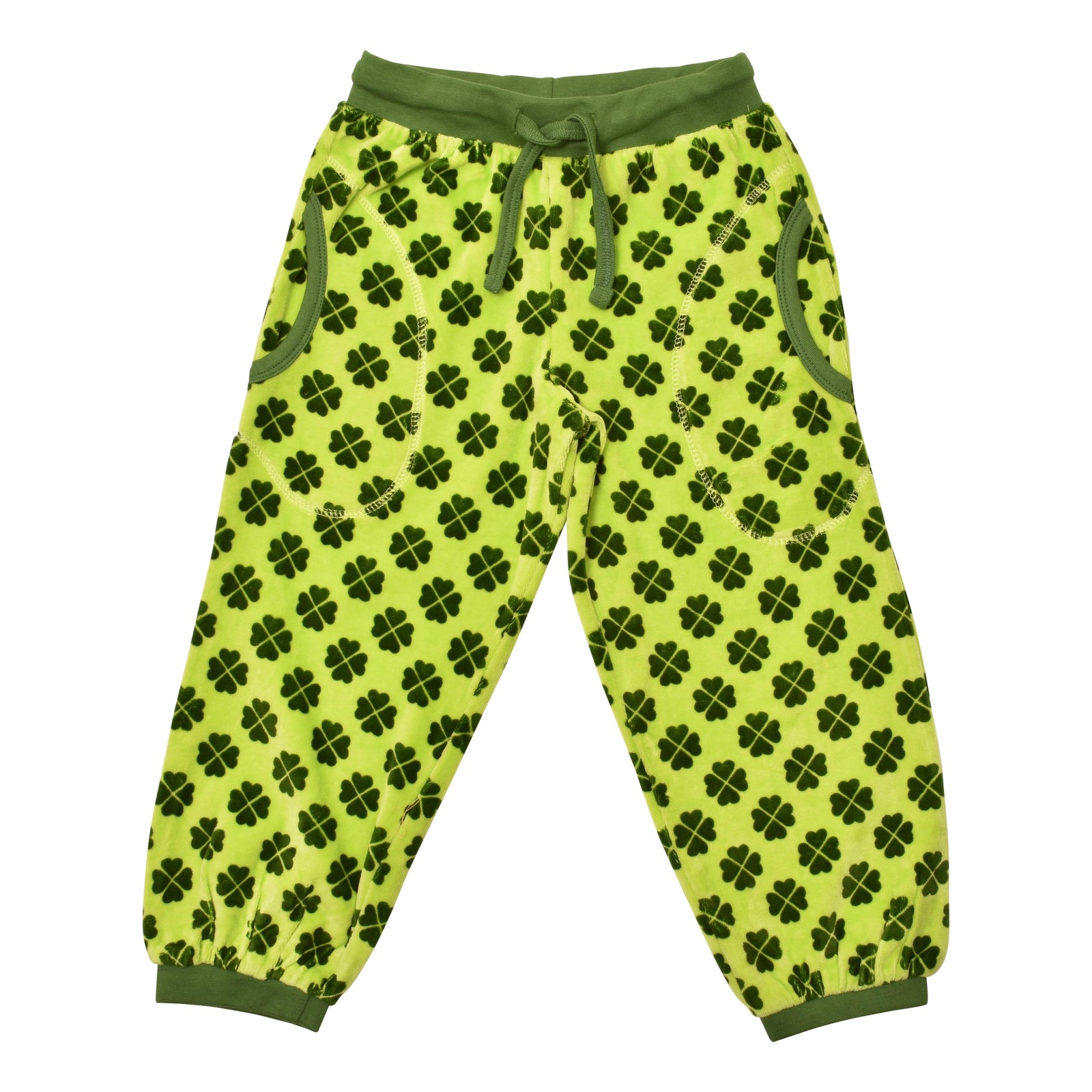 Clover - Tender Shoots Green Velour Pants-Duns Sweden-Modern Rascals