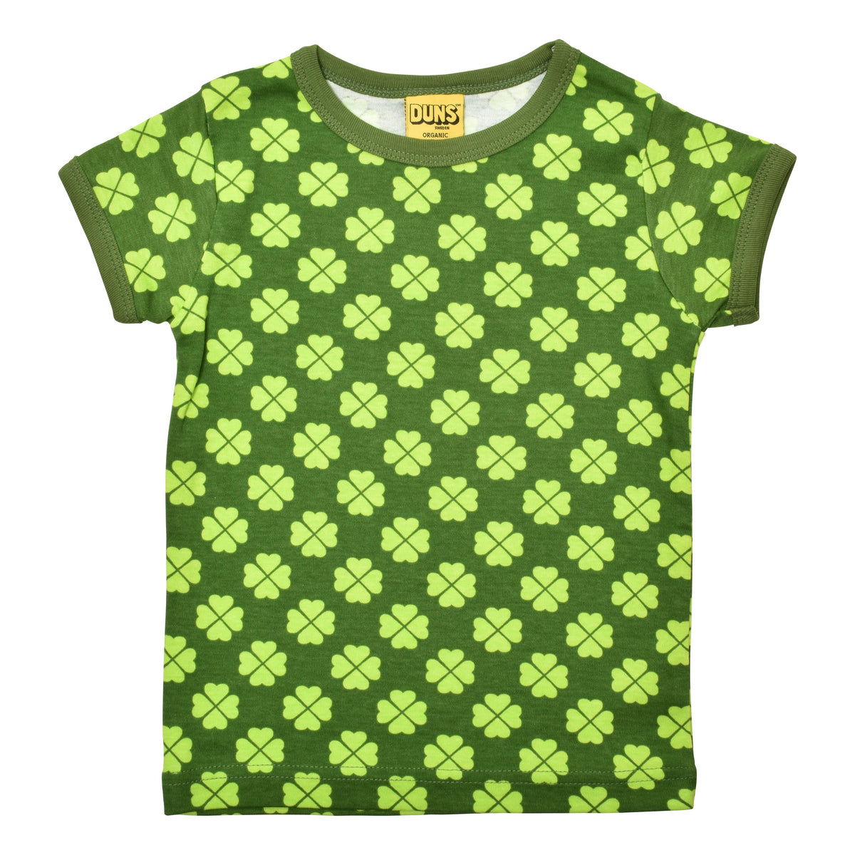 Clover - Treetop Green Short Sleeve Shirt - 2 LEft Size 6-7 & 7-8 years-Duns Sweden-Modern Rascals