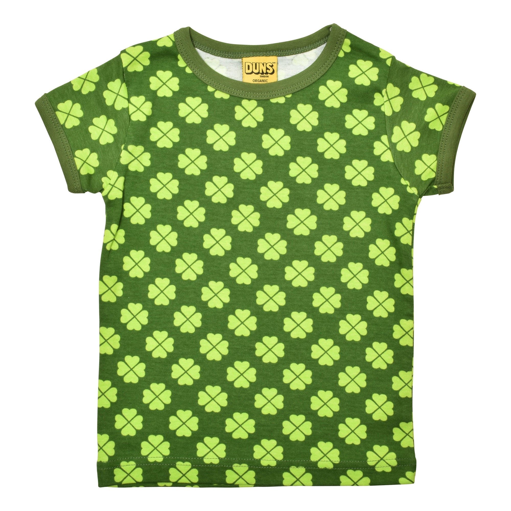 Clover - Treetop Green Short Sleeve Shirt - 2 LEft Size 6-7 & 7-8 years-Duns Sweden-Modern Rascals