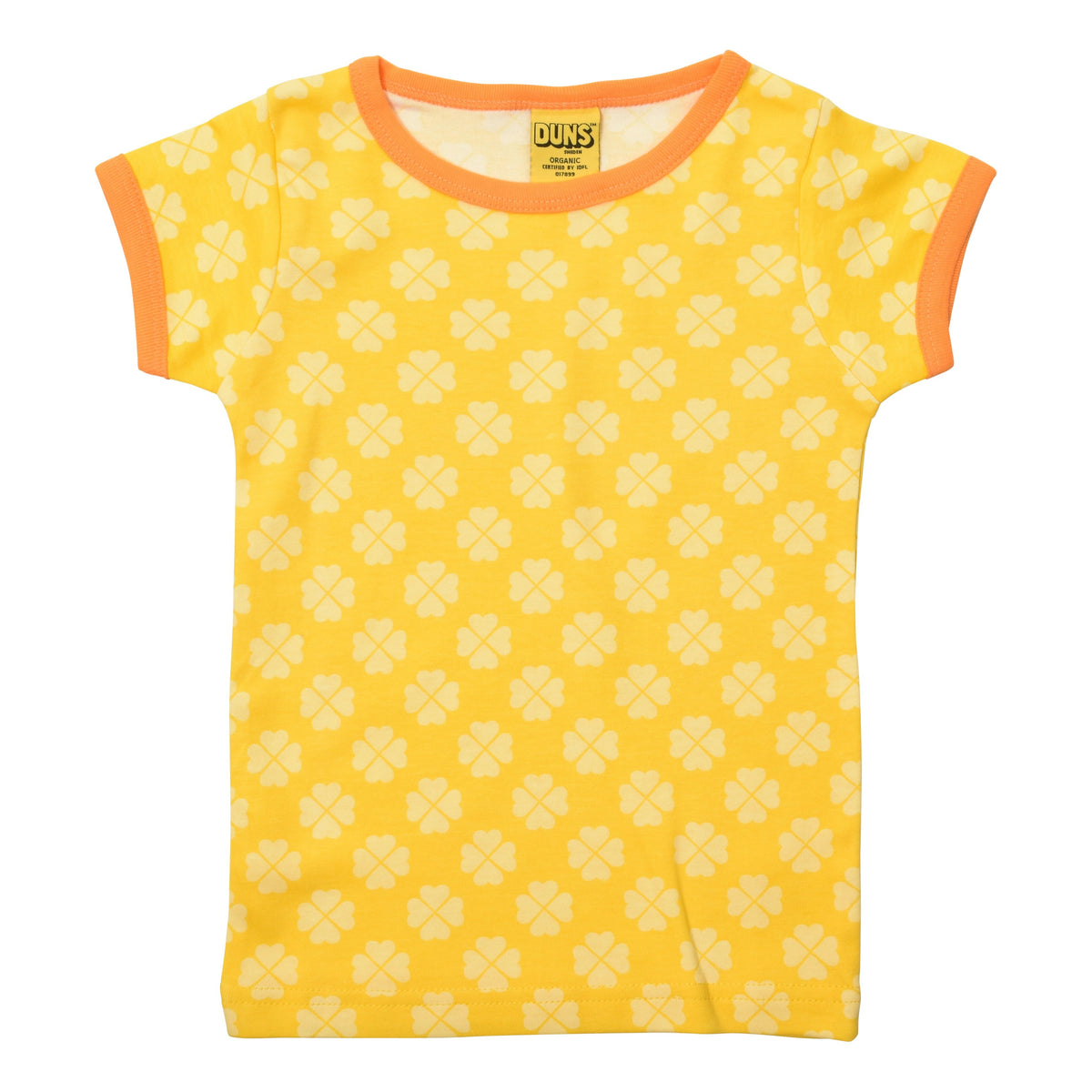 Clover - Yellow Short Sleeve Shirt - 1 Left Size 5-6 years-Duns Sweden-Modern Rascals
