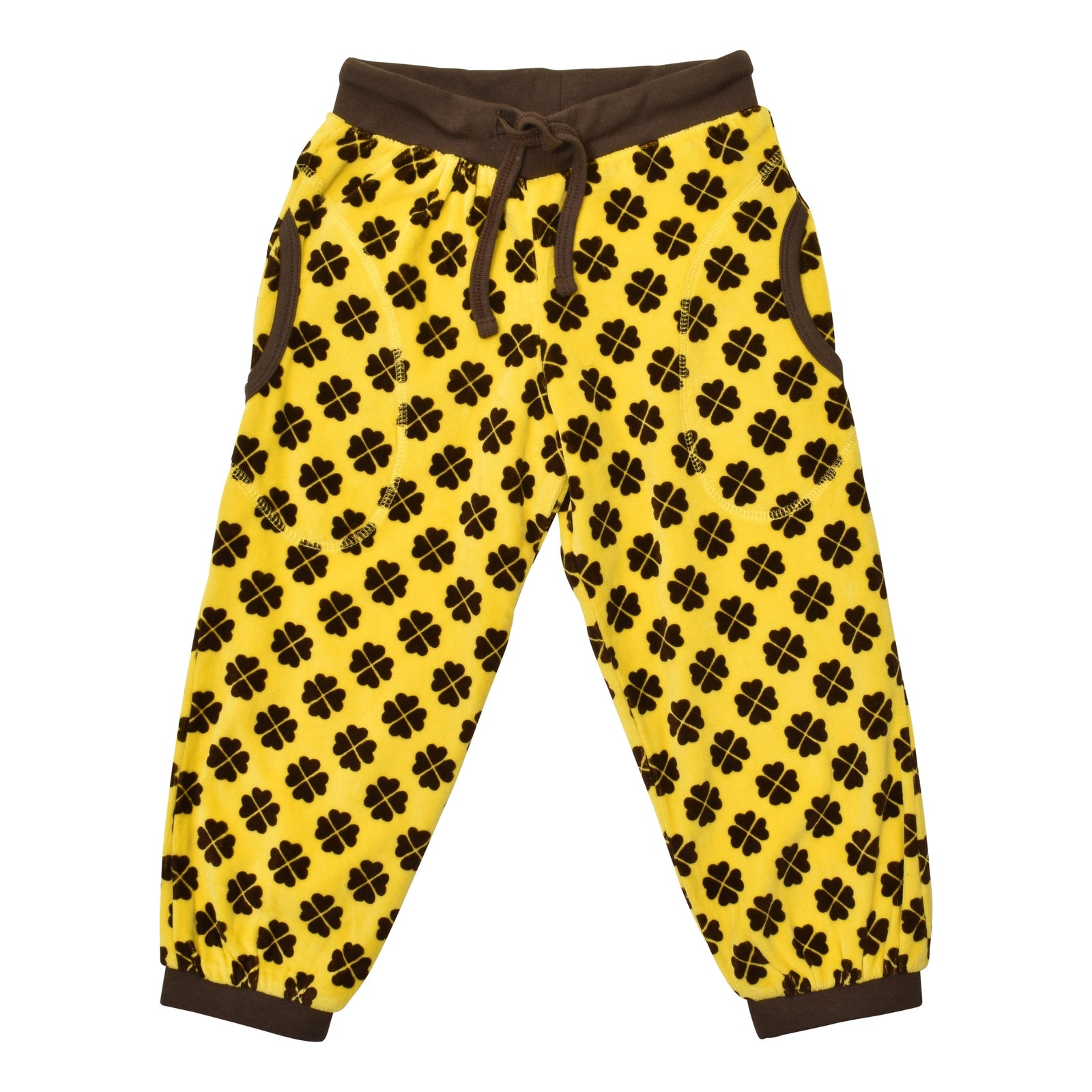 Clover - Yellow Velour Pants - 1 Left Size 5-6 years-Duns Sweden-Modern Rascals