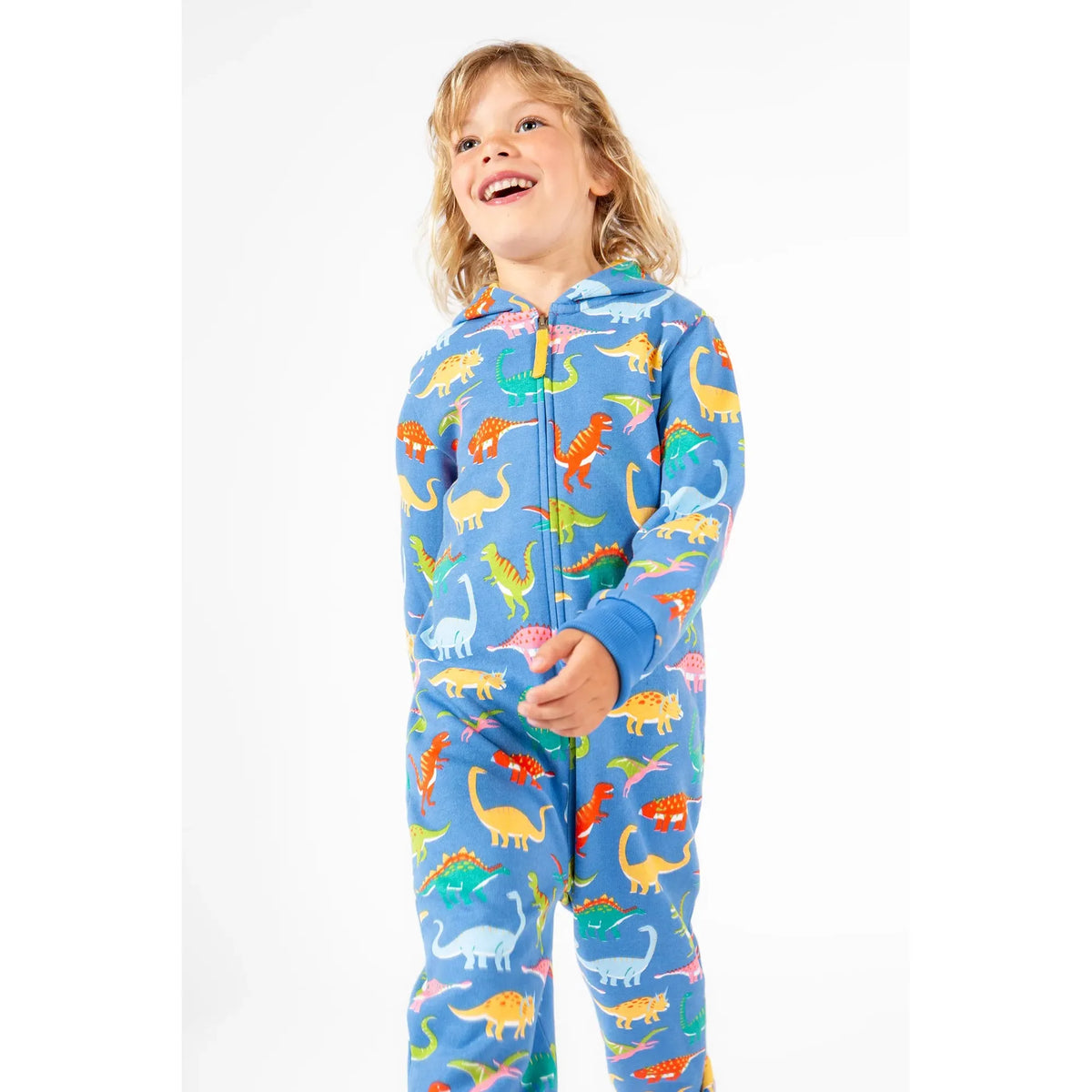 Cobalt Dino-Roar! Big Snuggle Suit-Frugi-Modern Rascals