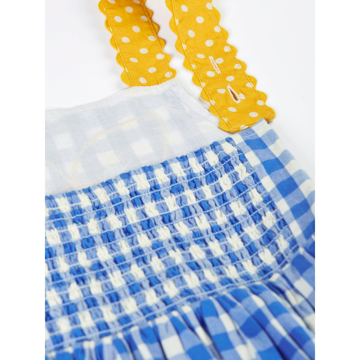 Cobalt Gingham/Daisy Allie Daisy Dress - 2 Left Size 2-3 & 5-6 years-Frugi-Modern Rascals