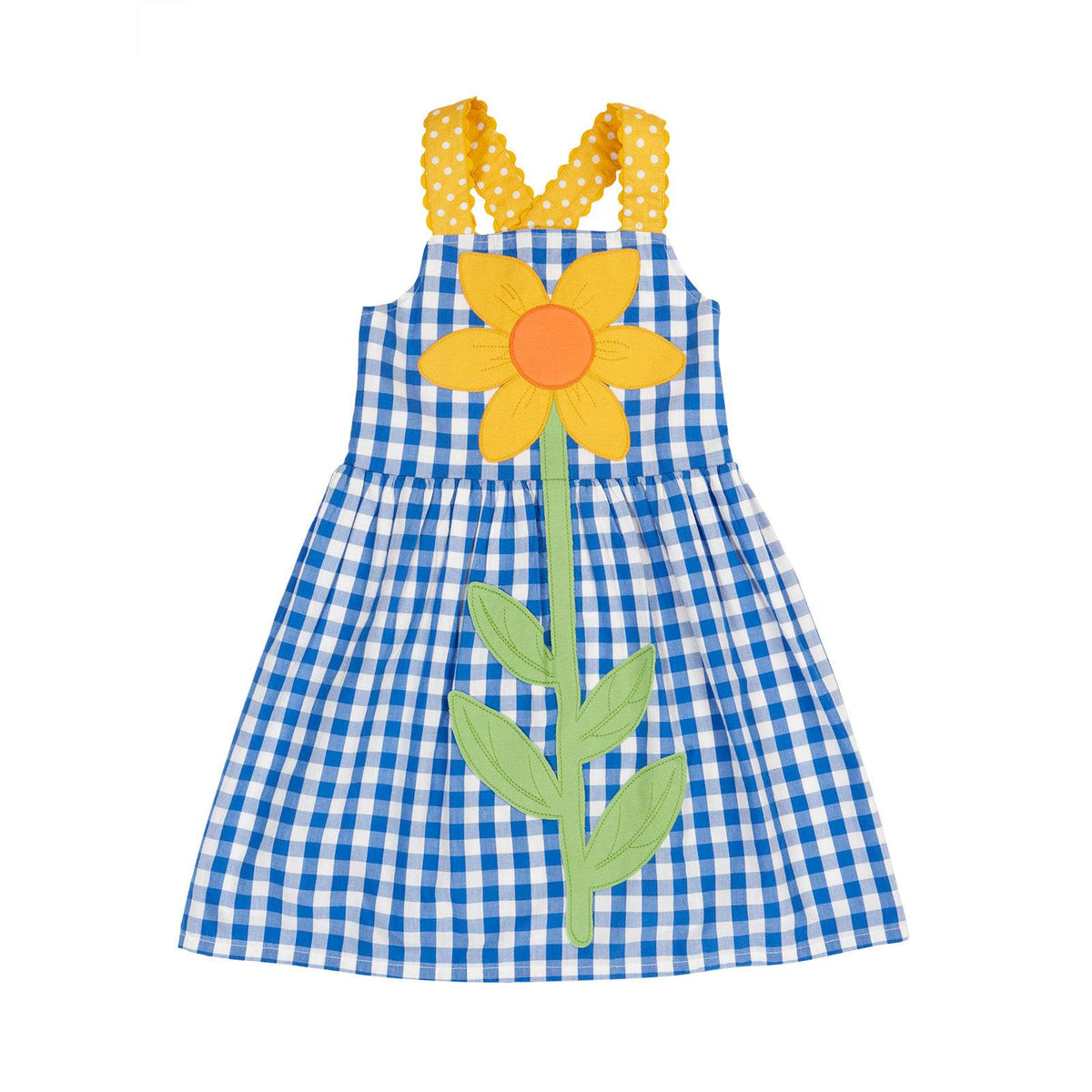 Cobalt Gingham/Daisy Allie Daisy Dress-Frugi-Modern Rascals