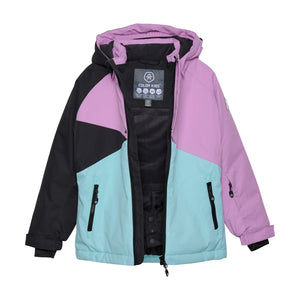 Colour Block Ski Jacket - Aqua-esque - 2 Left Size 3-4 & 12-14 years-Color Kids-Modern Rascals