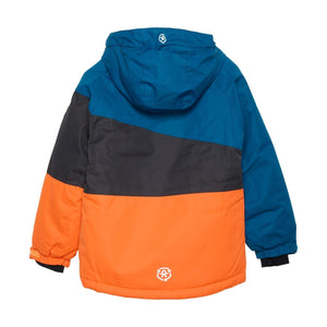 Colour Block Ski Jacket - Orange-Color Kids-Modern Rascals