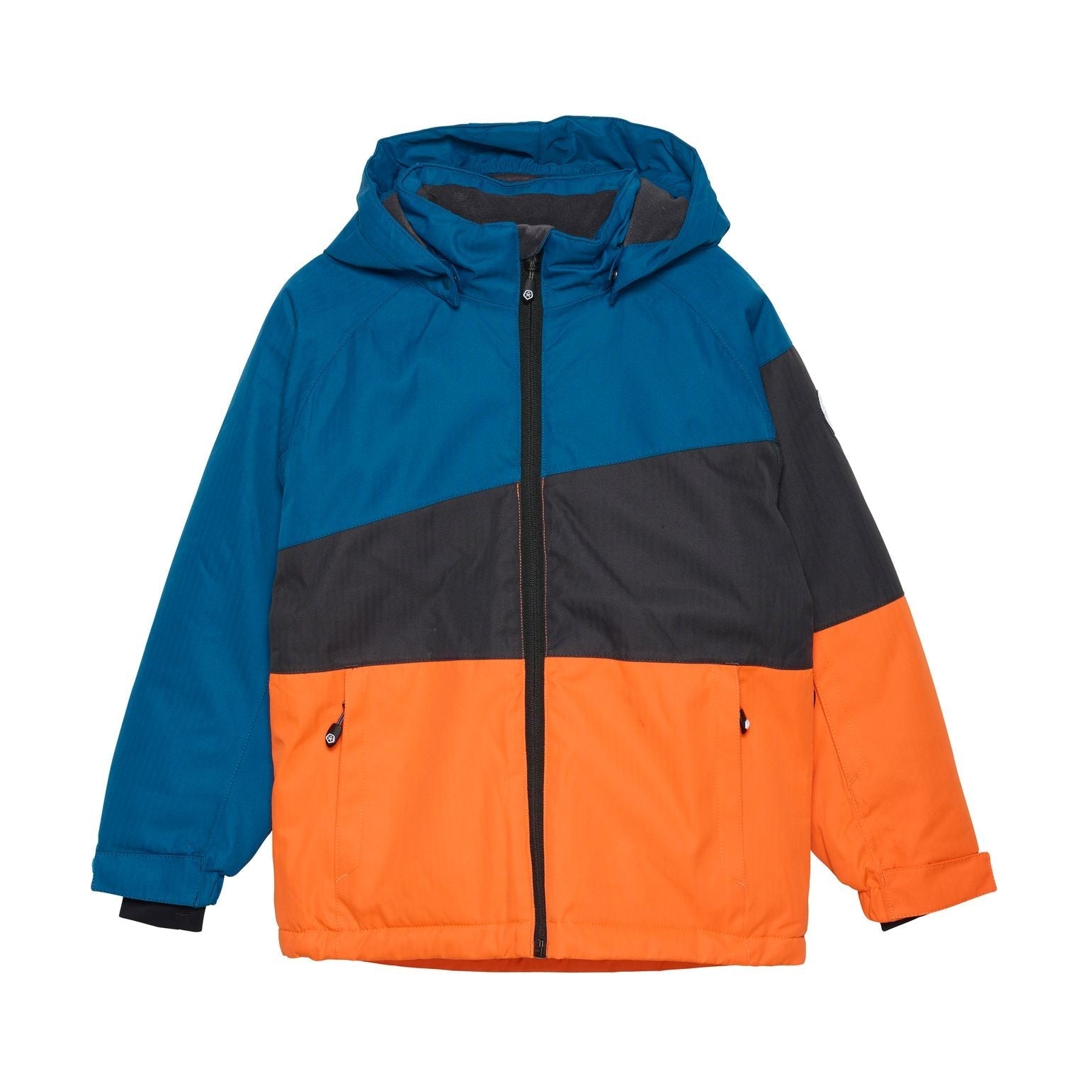 Colour Block Ski Jacket - Orange-Color Kids-Modern Rascals