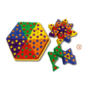Coloured Triangles - 54 pieces-Bauspiel-Modern Rascals