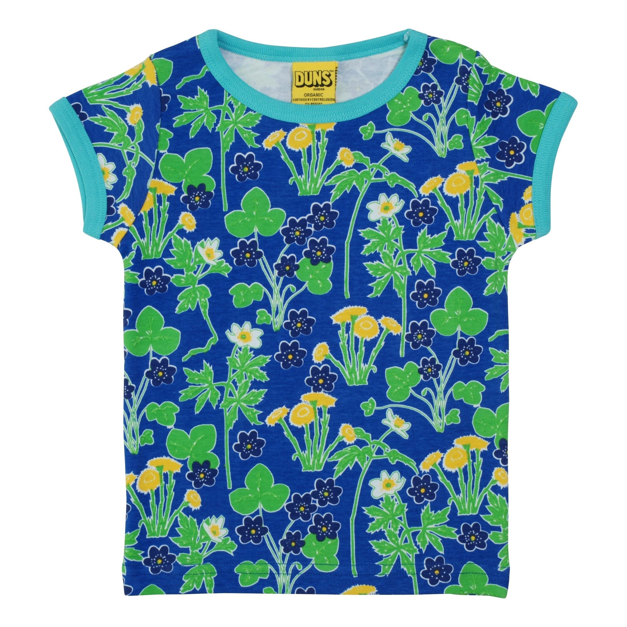 Coltsfoot - Blue Short Sleeve Shirt - 1 Left Size 11-12 years-Duns Sweden-Modern Rascals