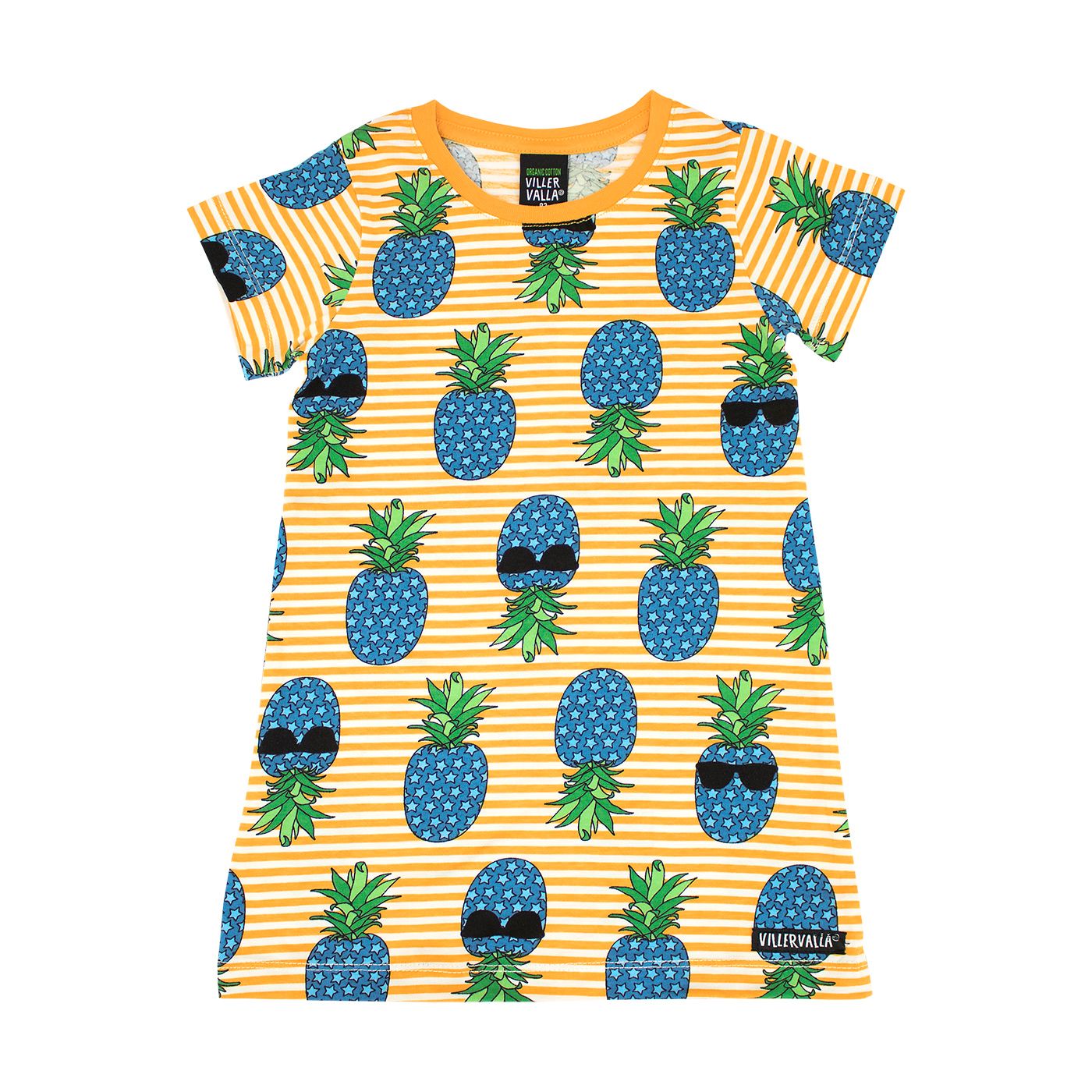 Cool Fruit Short Sleeve Dress - Tangerine-Villervalla-Modern Rascals