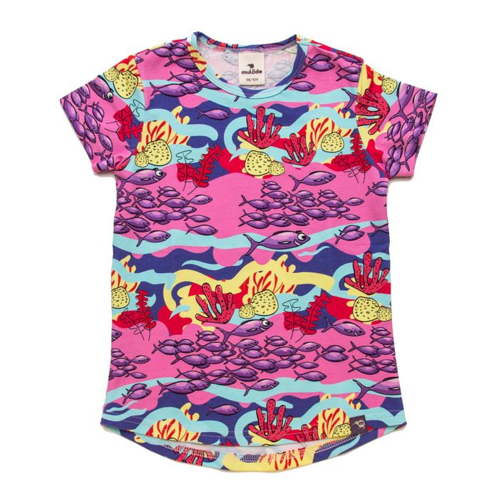 Coral Reef Short Sleeve Shirt - 1 Left Size 8-10 years-Mullido-Modern Rascals