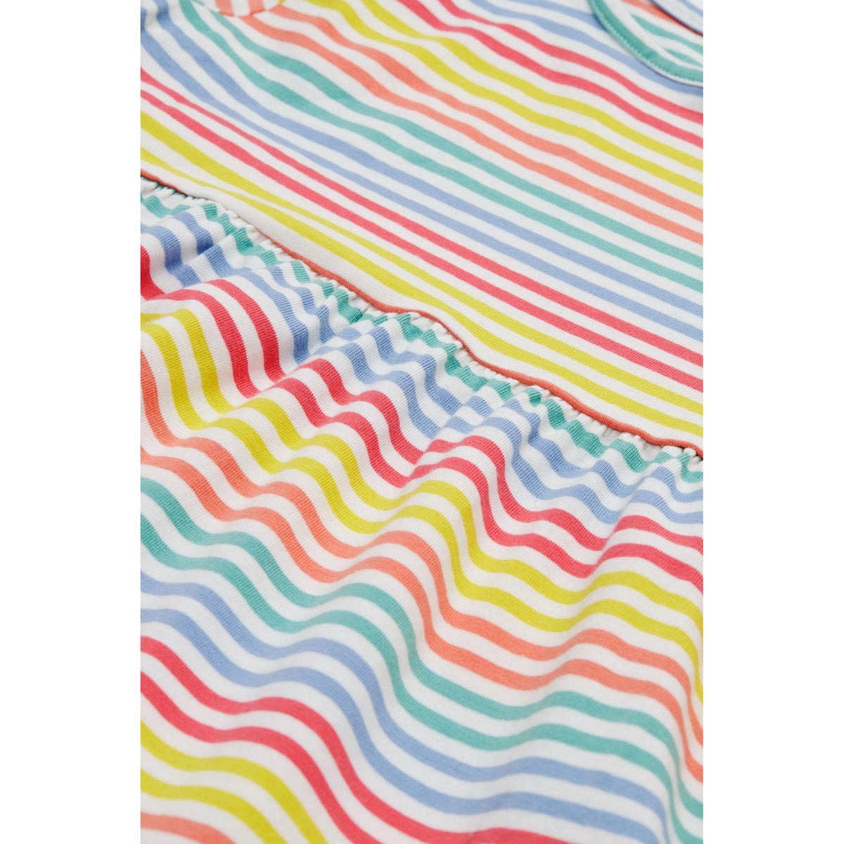 Cornflower Rainbow Stripe Lucy Dress-Frugi-Modern Rascals