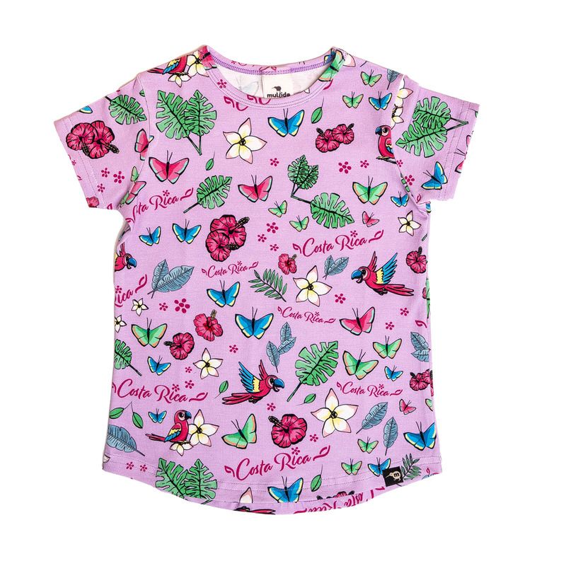 Costa Rica Lilac Short Sleeve Shirt - 1 Left Size 4-6 years-Mullido-Modern Rascals
