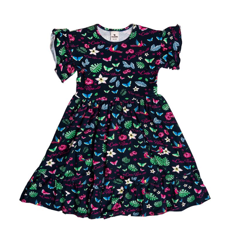 Costa Rica - Navy Short Sleeve Dress - 1 Left Size 2-4 years-Mullido-Modern Rascals