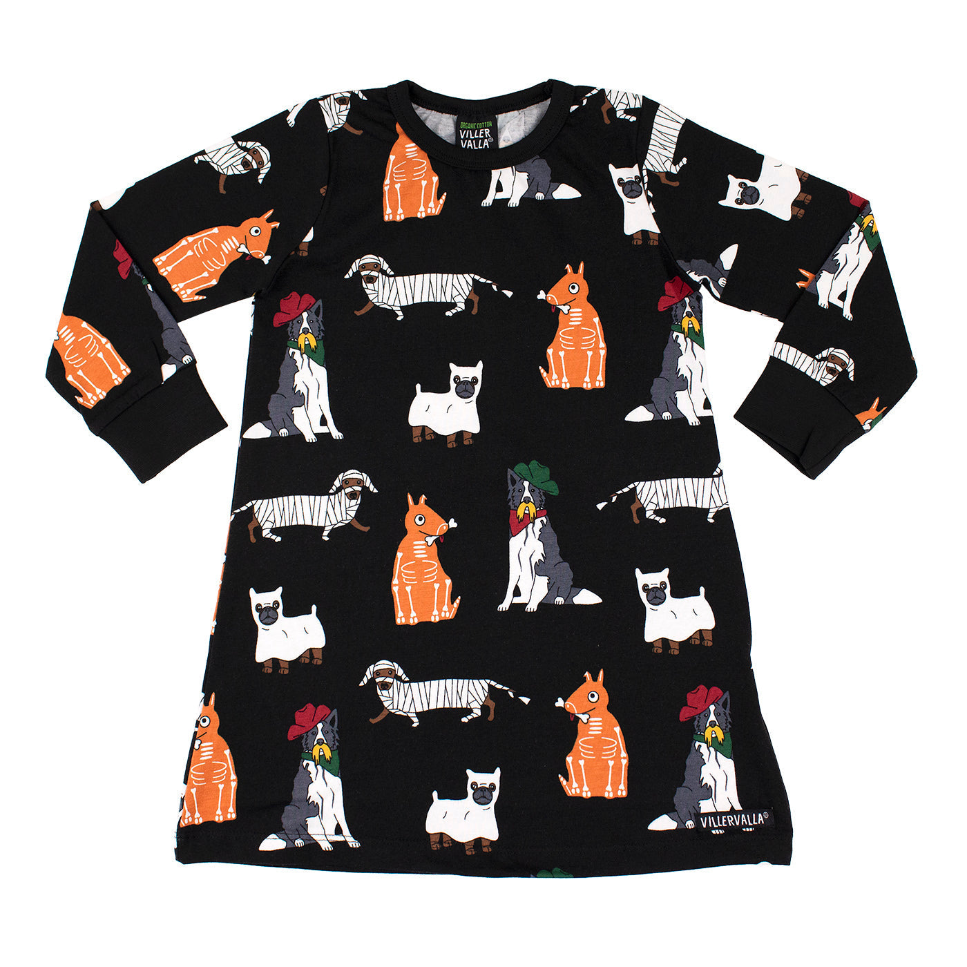 Costume Dogs Long Sleeve Dress - Night-Villervalla-Modern Rascals