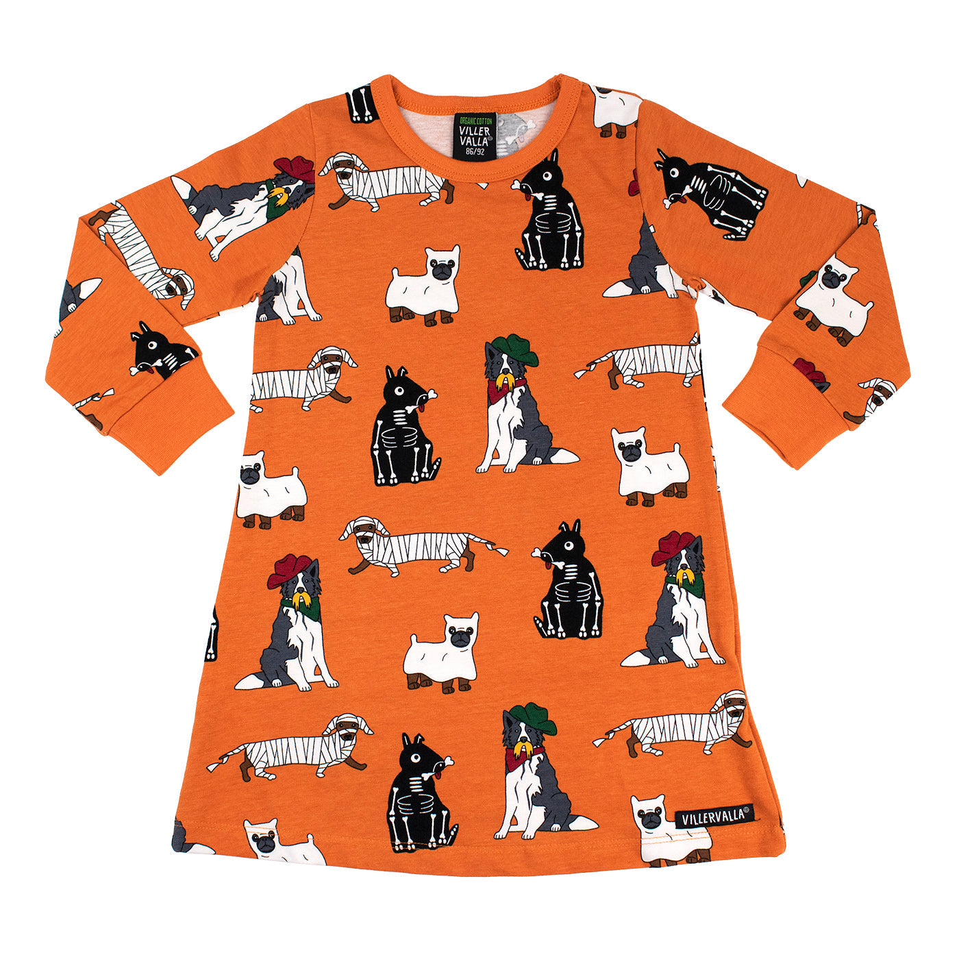 Costume Dogs Long Sleeve Dress - Ockra - 2 Left Size 2-4 & 4-6 years-Villervalla-Modern Rascals