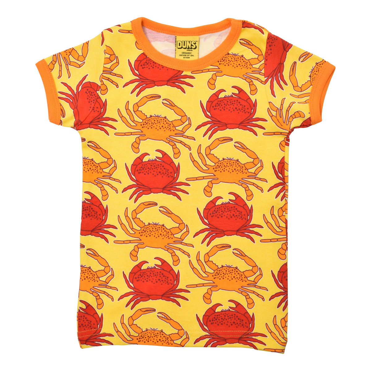 Crab - Vibrant Yellow Short Sleeve Shirt-Duns Sweden-Modern Rascals