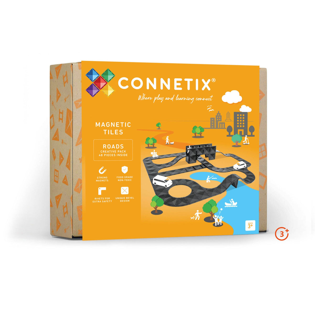 Creative Roads Pack - 48 pieces-Connetix-Modern Rascals