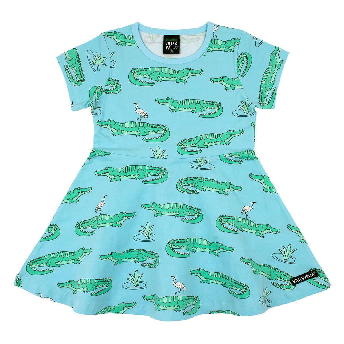 Crocodile Half Circle Short Sleeve Dress - 2 Left Size 9-10 & 10-11 years-Villervalla-Modern Rascals
