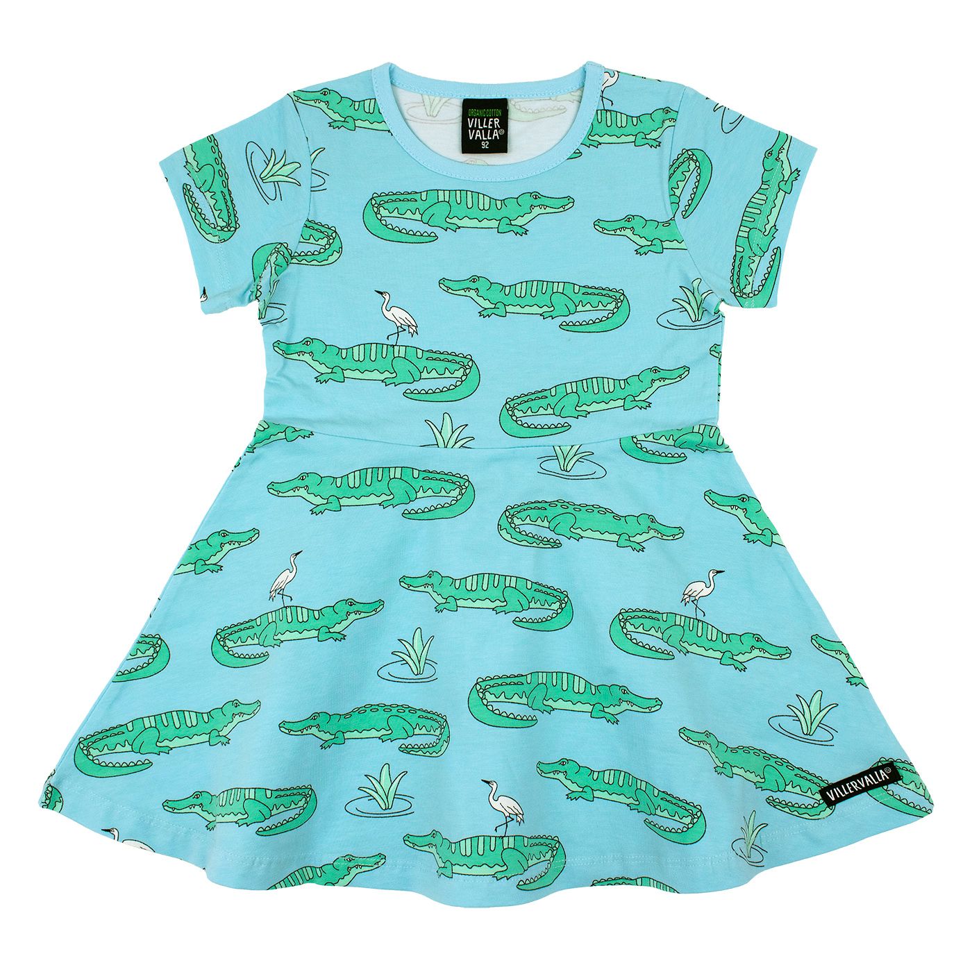 Crocodile Half Circle Short Sleeve Dress-Villervalla-Modern Rascals