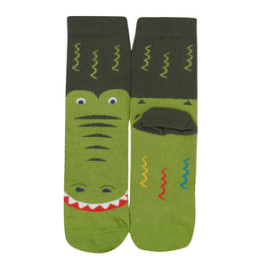 Crocodile Rock My Socks - 3 Pack - 1 Left Size 2-4 years-Frugi-Modern Rascals