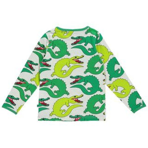 Crocodiles Long Sleeve Shirt in Cream-Smafolk-Modern Rascals