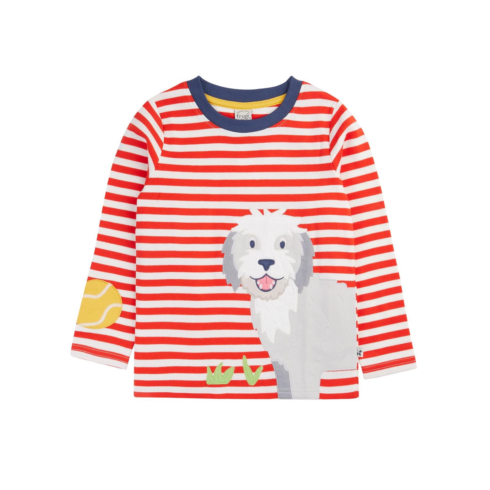 Dahlia Stripe/Dog Summit Circular Top-Frugi-Modern Rascals