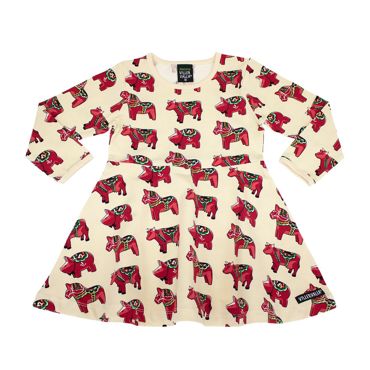 Dala Long Sleeve Half Circle Dress in Oat-Villervalla-Modern Rascals