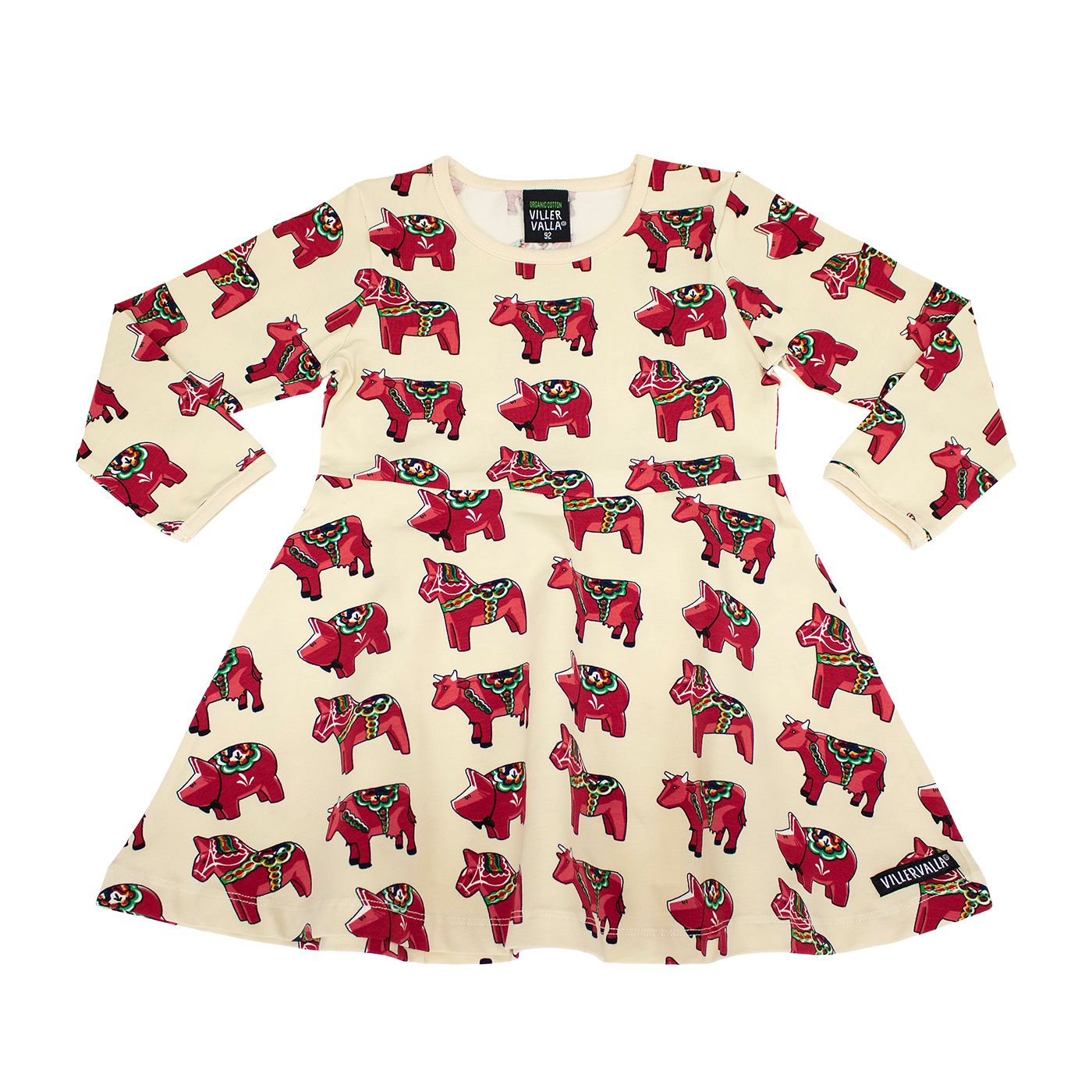 Dala Long Sleeve Half Circle Dress in Oat-Villervalla-Modern Rascals