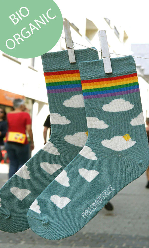 Fraulein Prusselise Cloud and Rainbow Adult Socks - Size 35-38 & 39-42