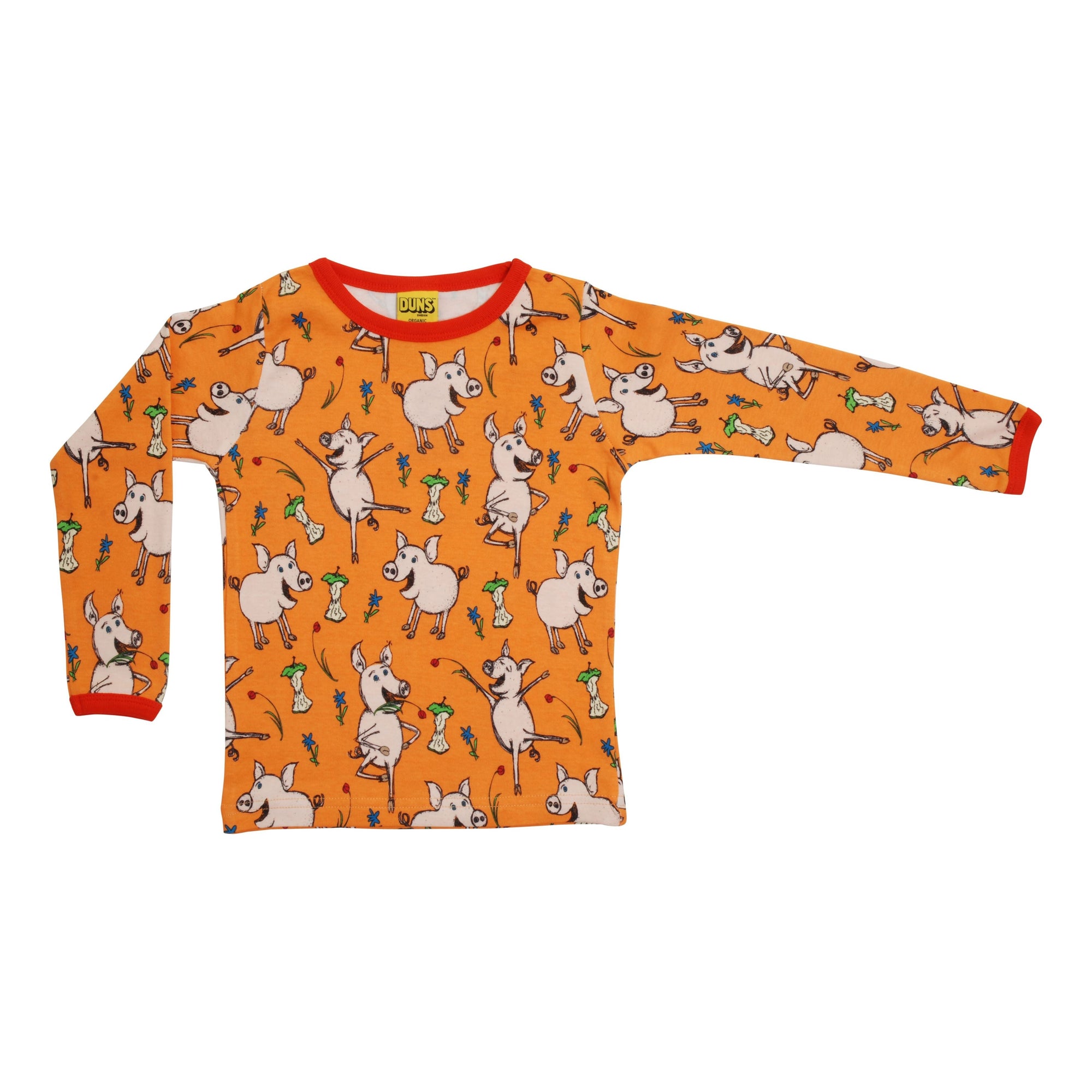 Dancing Pigs - Orange Long Sleeve Shirt-Duns Sweden-Modern Rascals