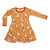 Dancing Pigs - Orange Long Sleeve Skater Dress - 2 Left Size 8-9 & 9-10 years-Duns Sweden-Modern Rascals