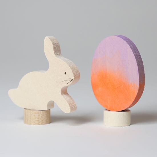 Deco Easter Batik Orange Duo - 2 pieces-Grimms-Modern Rascals