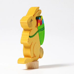 Deco Handpainted Rabbit with Basket-Grimms-Modern Rascals