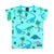 Dino Short Sleeve Shirt - Light Aruba - 1 Left Size 10-12 years-Villervalla-Modern Rascals