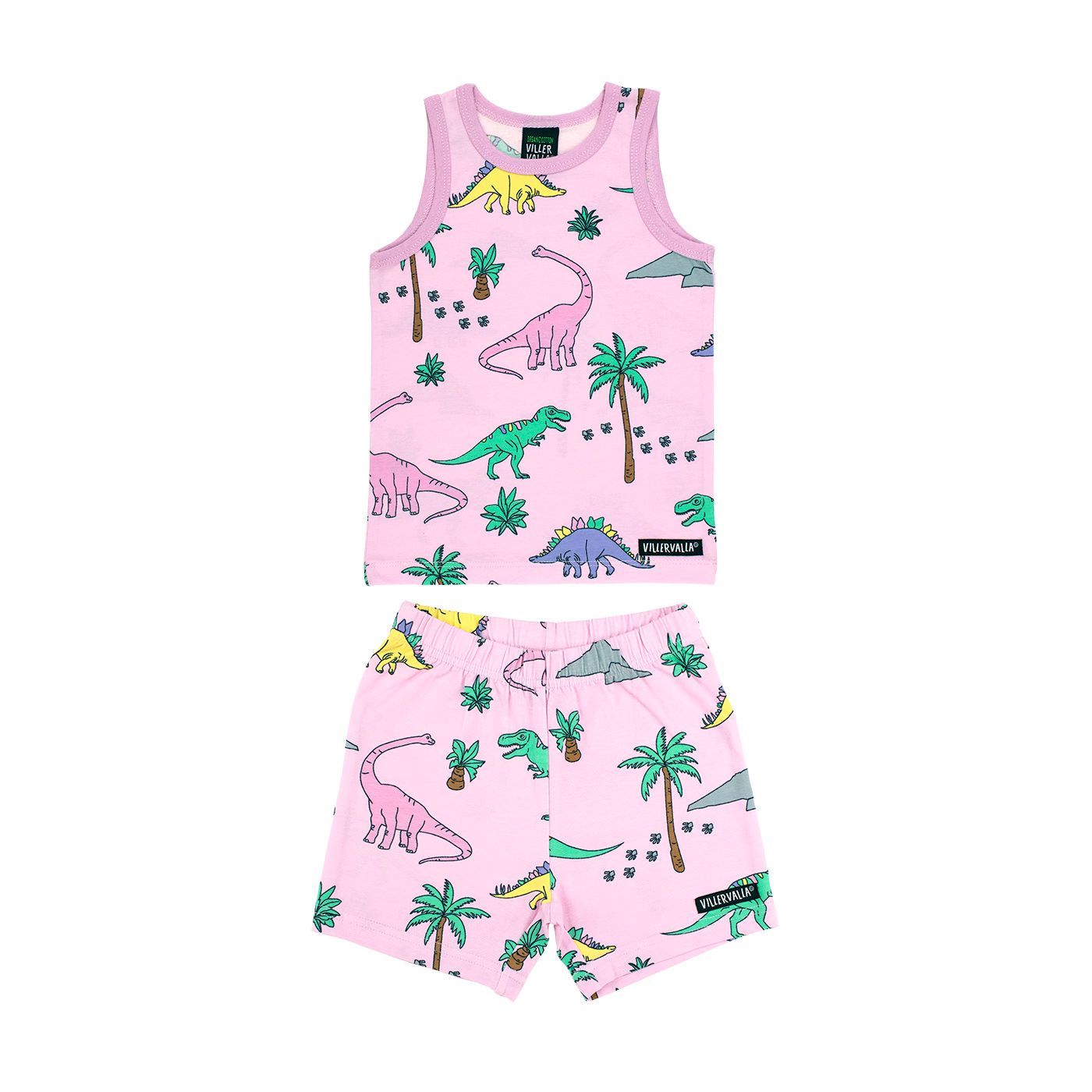 Dino Tank Top & Shorts Set - Light Bloom - 1 Left Size 10-12 years-Villervalla-Modern Rascals